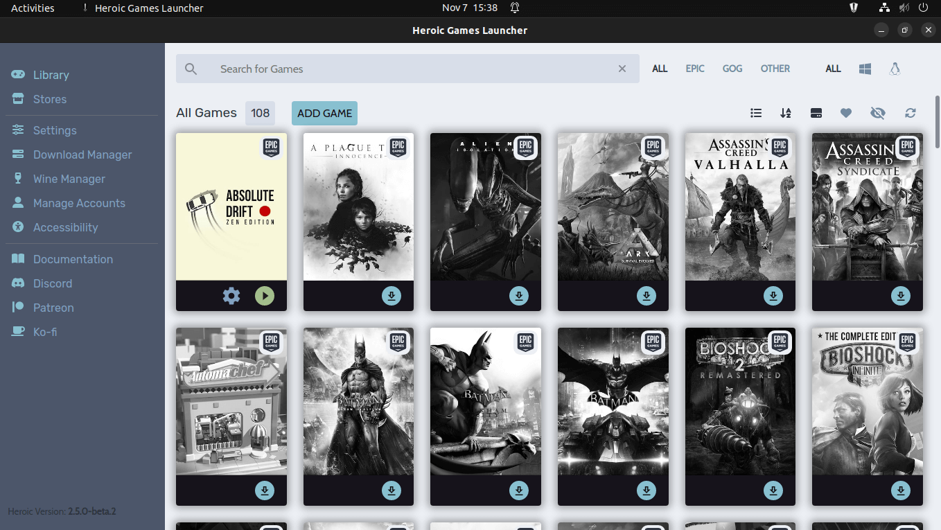 heroic 2.5.0 nord light theme