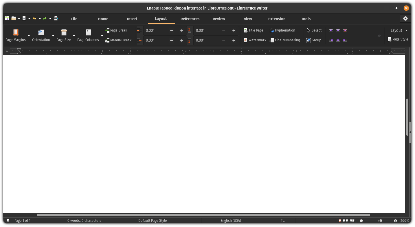 How to Enable Tabbed Ribbon Interface in LibreOffice