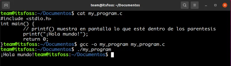 Cómo escribir, compilar y ejecutar un programa en C en Linux