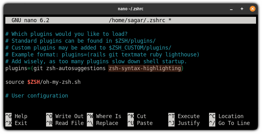 enable syntax highlighting in zsh