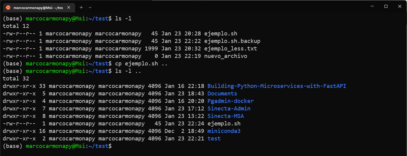 Seleccionar, copiar y pegar texto en nano, editor de texto en terminal