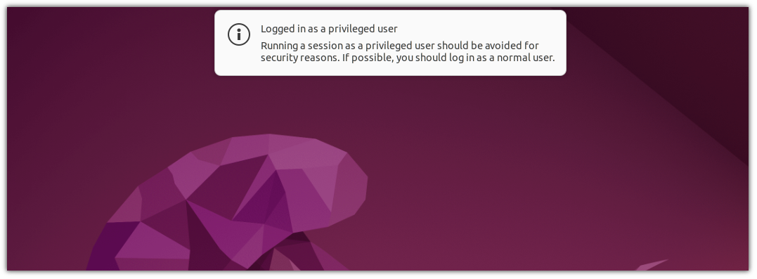 connecté en tant qu'utilisateur privilégié dans Ubuntu