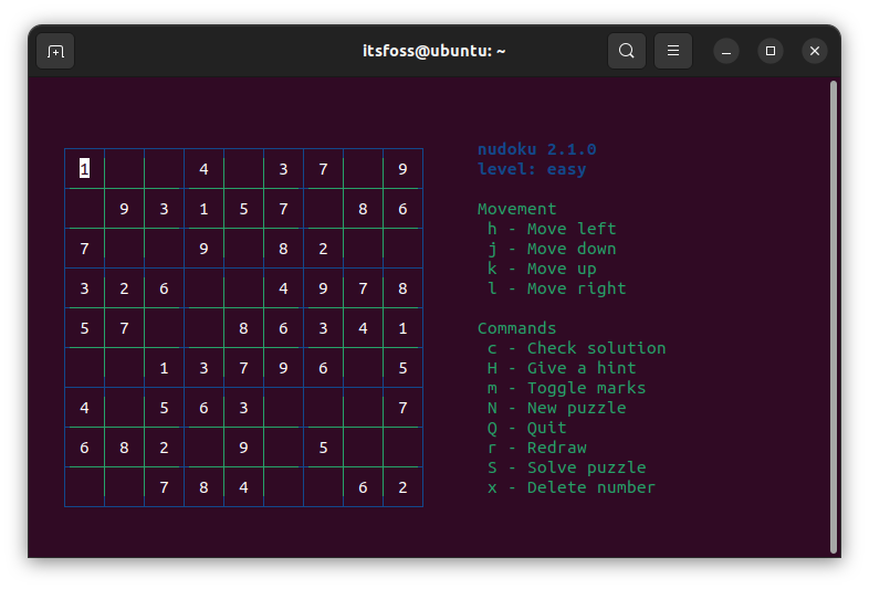 nudoku screenshot