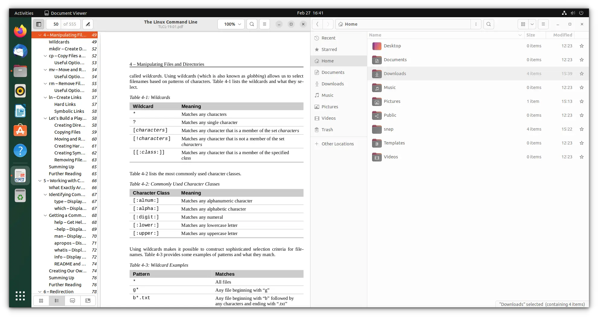 View two applications side by side