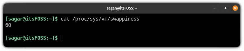 check swapiness of linux system