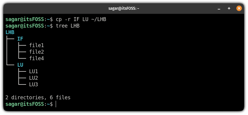 copy multiple directories using the cp command in linux command line