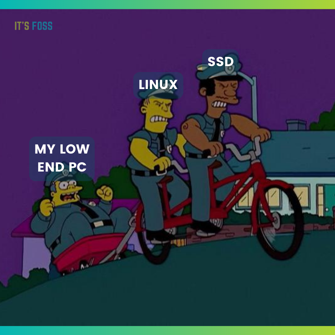 Linux helping low end PC meme