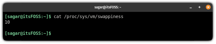 reduce swapiness in NixOS