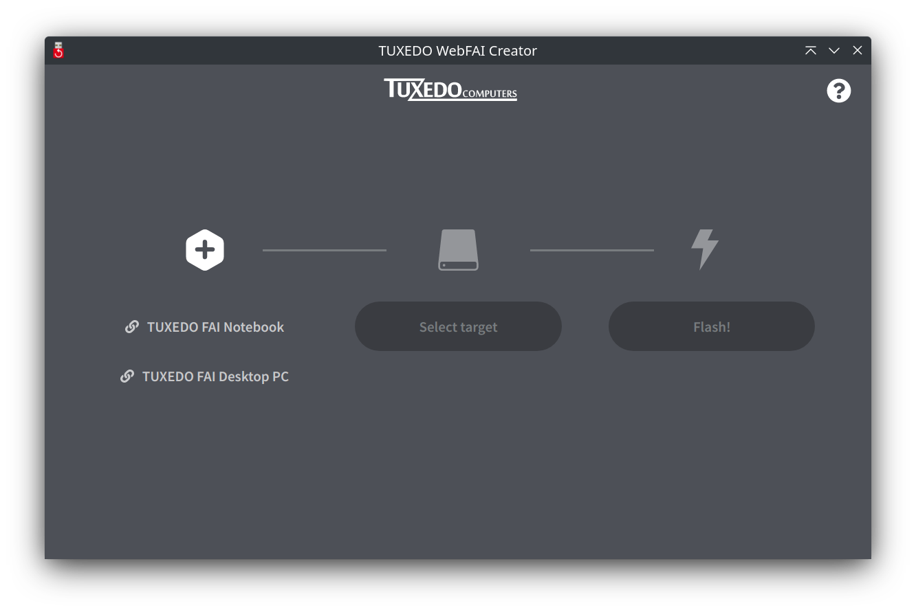 TUXEDO WebFAI Creator tool