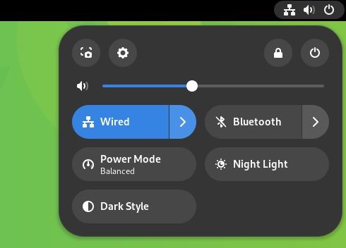 a screenshot of the new screenshot shortcut in the quick settings menu of gnome 44
