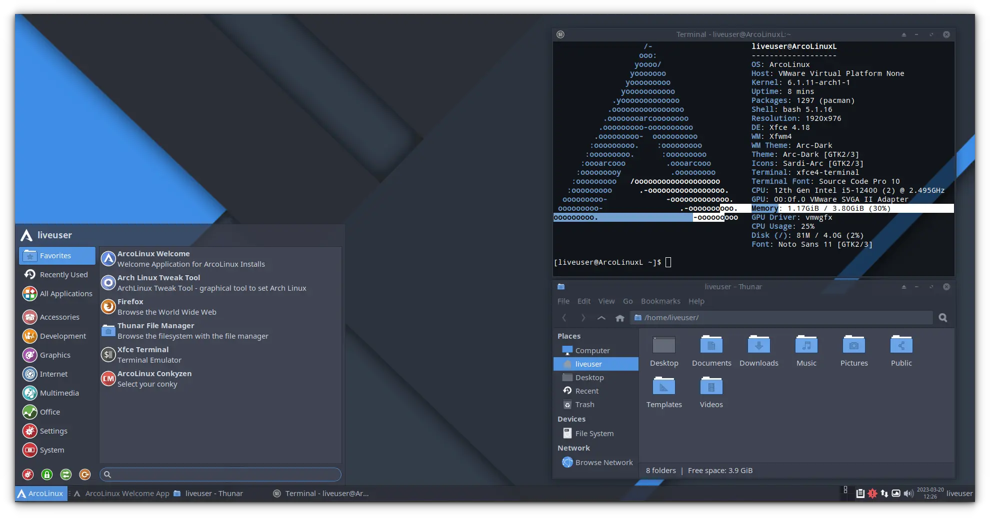 arch linux desktop environment best