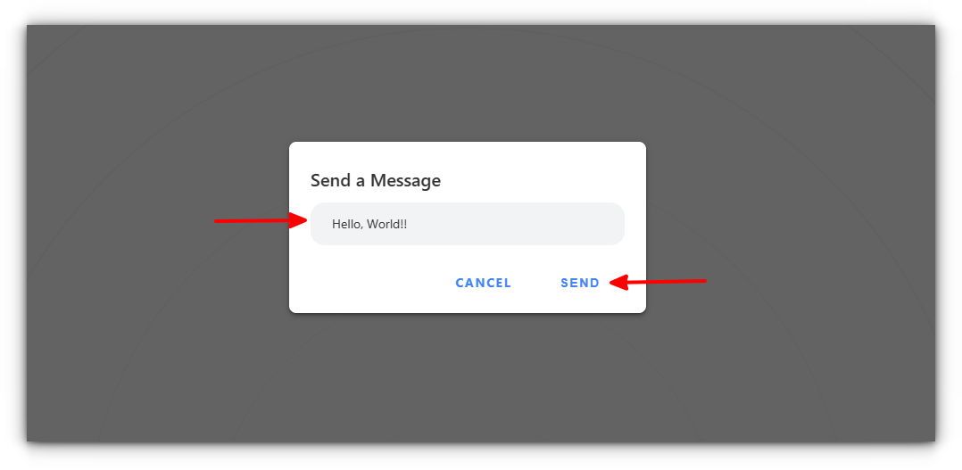 Right-click on a destination to send messages
