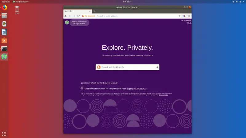 Tor Browser windows with "About" page open