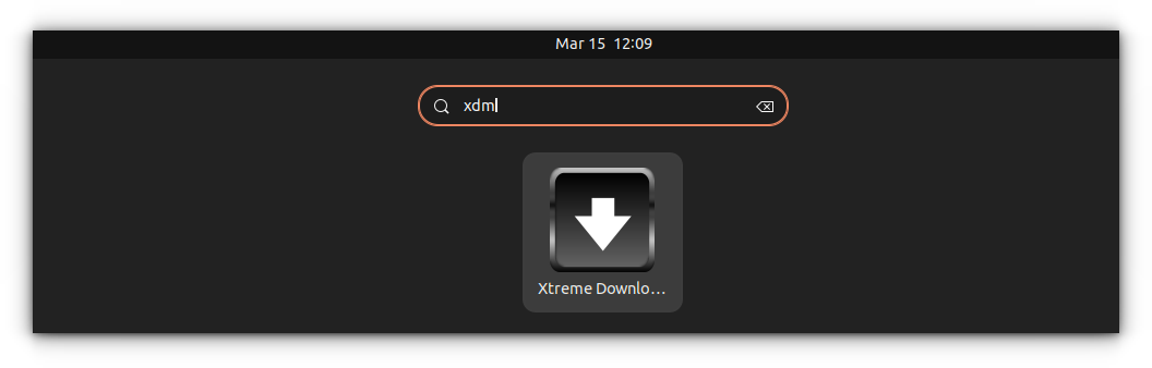 Xtreme Download Manager in Ubuntu Activities Overview