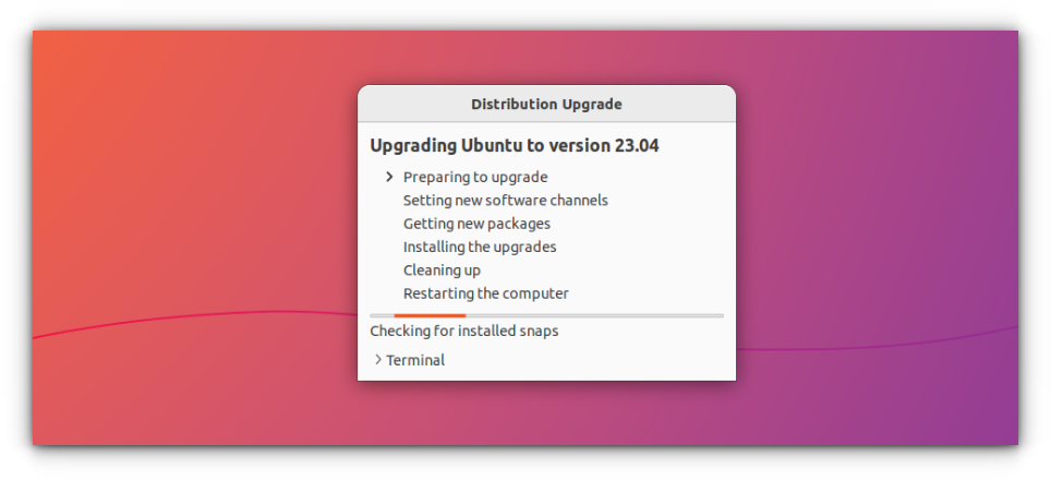 ubuntu 23.04 preparing to upgrade