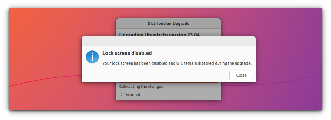 ubuntu 23.04 upgrade lockscreen disabled