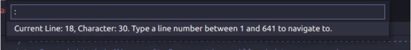 Jump to a particular line by specifying the required line number