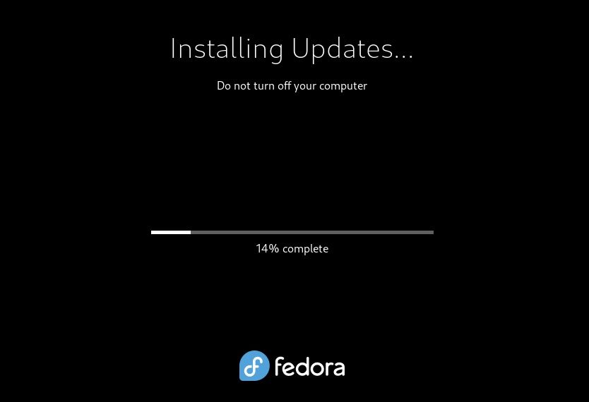 Installing system upgrades with a reboot