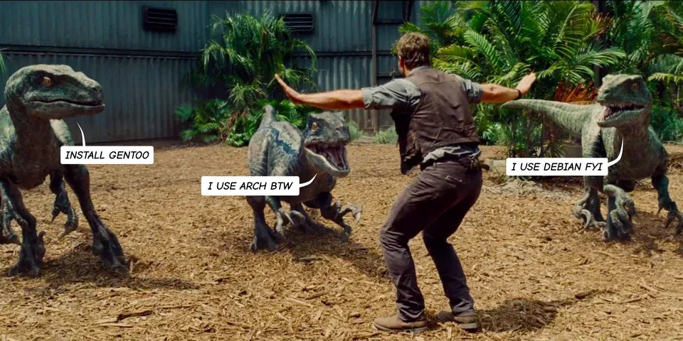 Jurassic Park Linux Meme