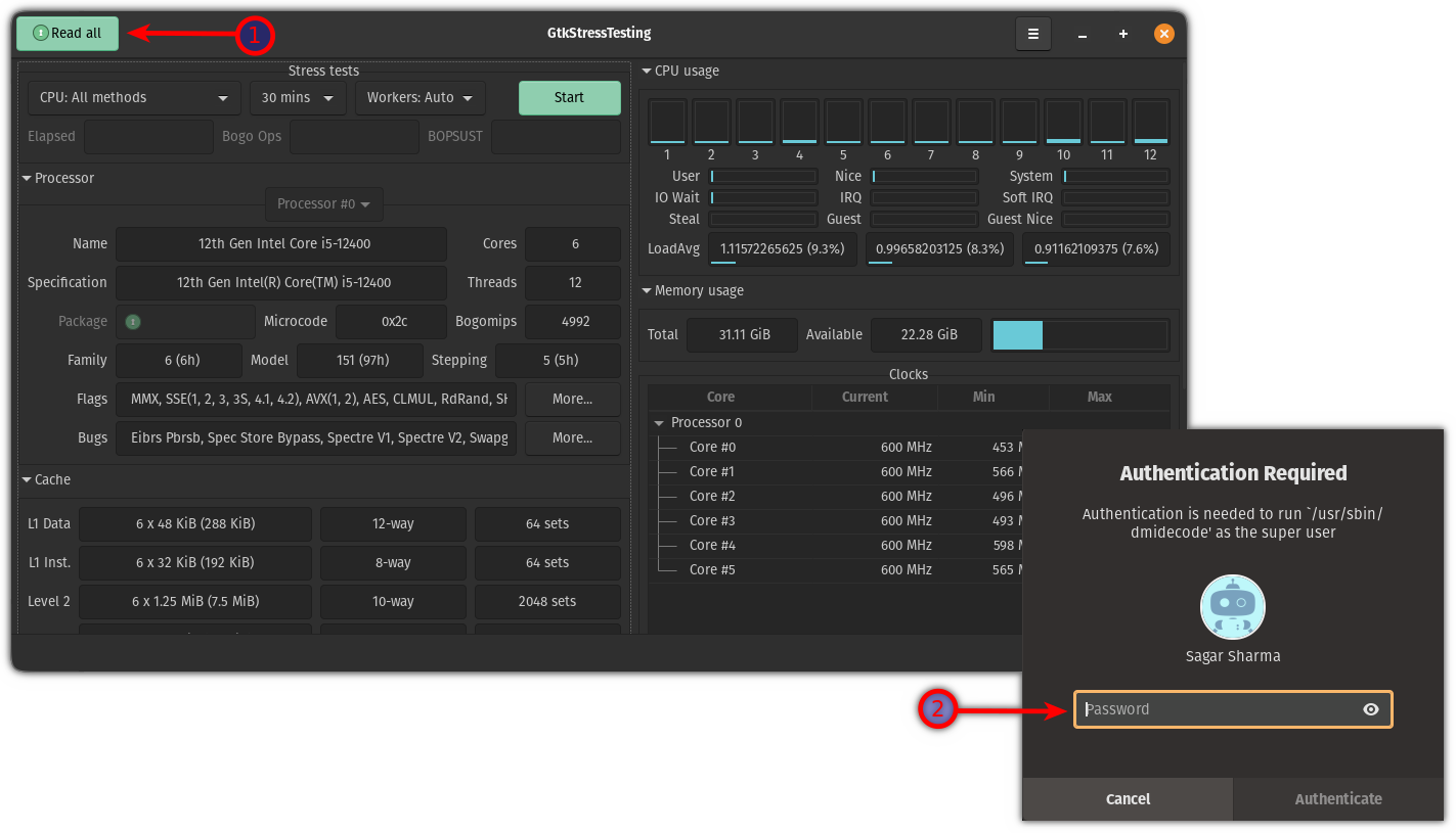 Allow read all premissions for GtkStressTesting