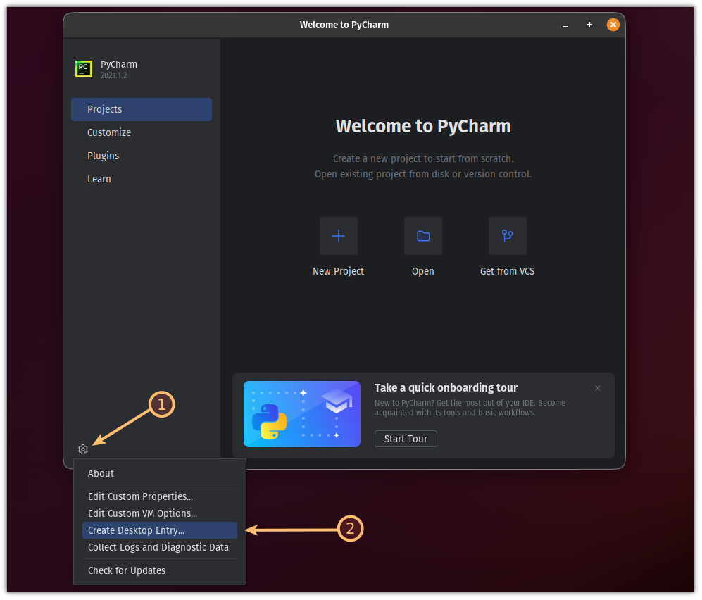 create desktop entry for PyCharm in Ubuntu
