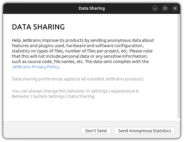 Data sharing with PyCharm