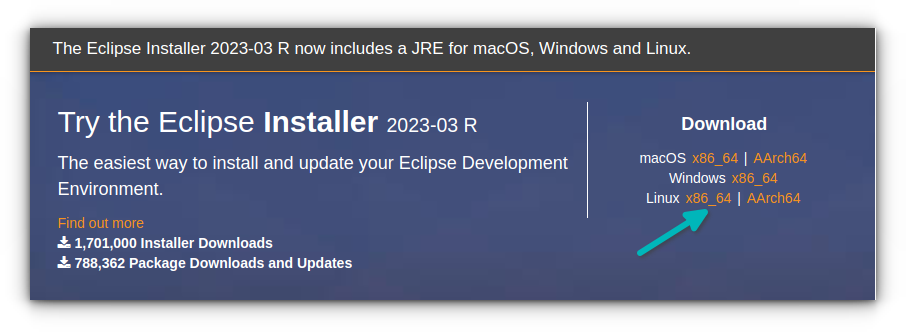 Eclipse installer download for Linux