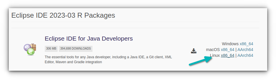 Eclipse Java installer for Linux