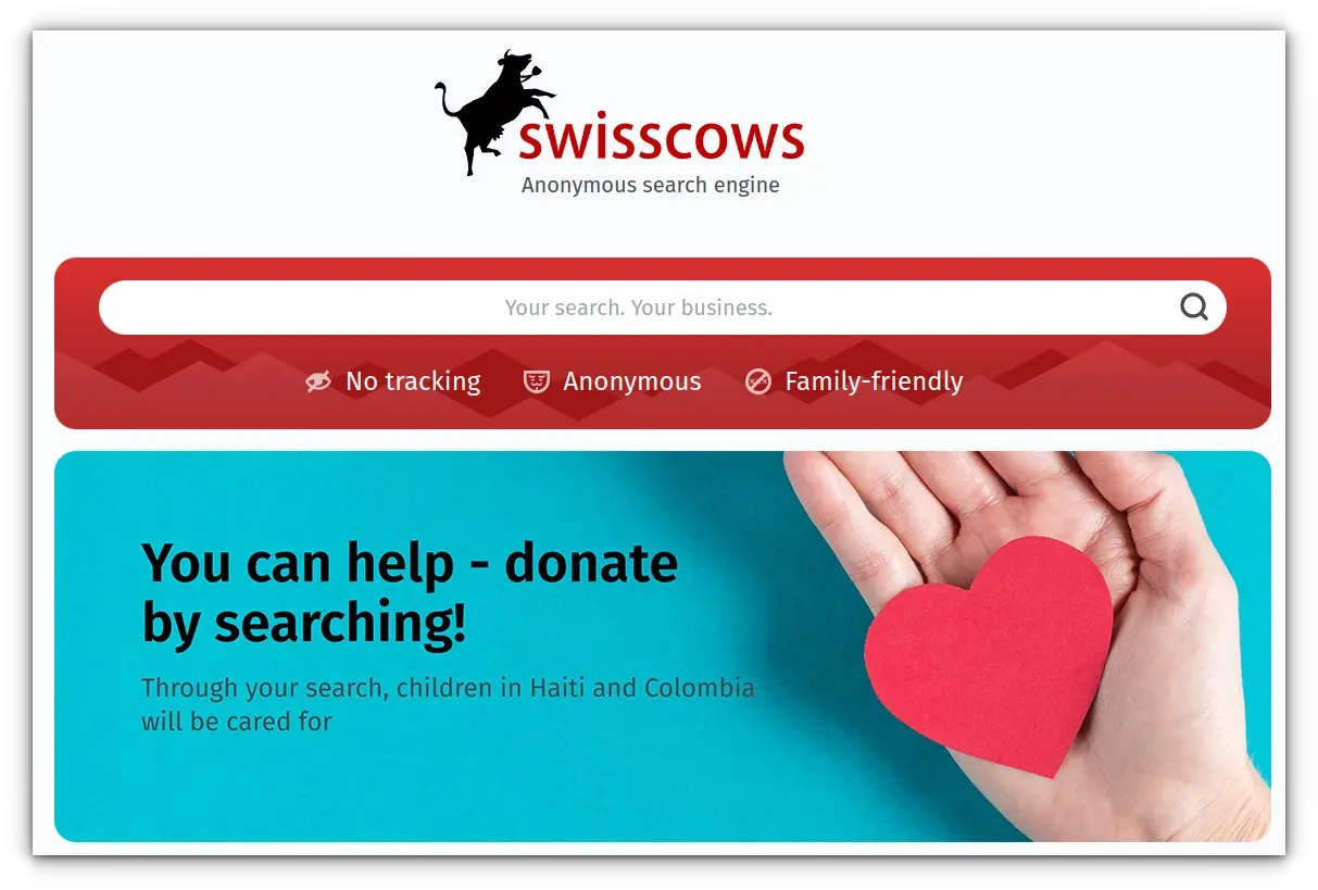 Swisscows search engine