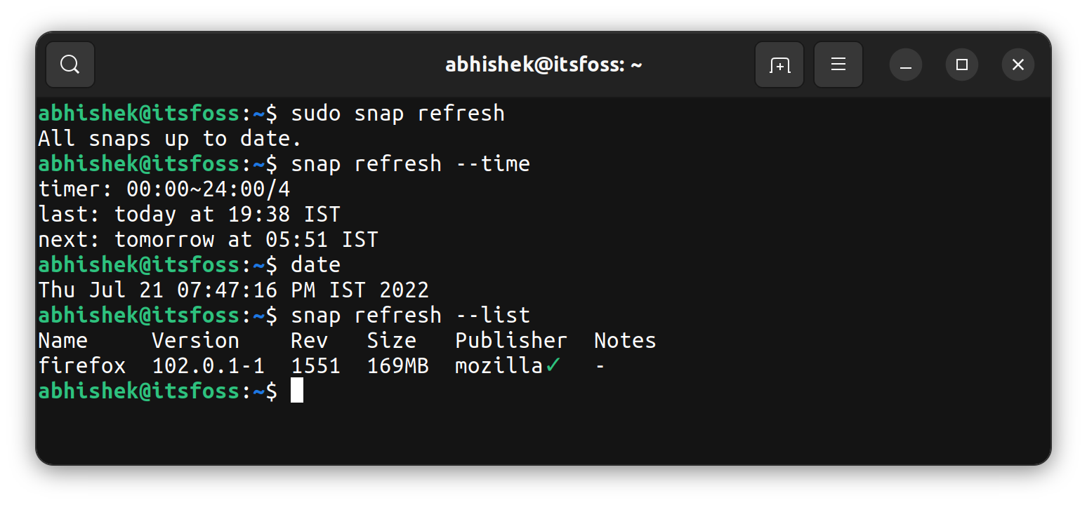 How to Update Snap Packages in Ubuntu