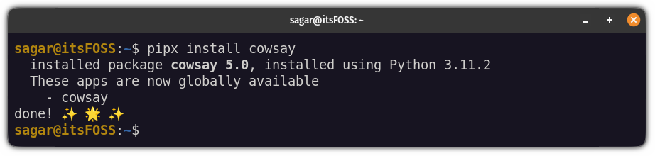 installer les packages python de manière isolée à l'aide de pipx dans ubuntu