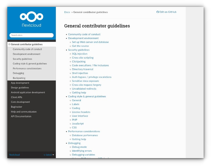 Nextcloud Documentation