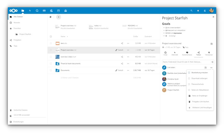 Nextcloud Interface Screenshot