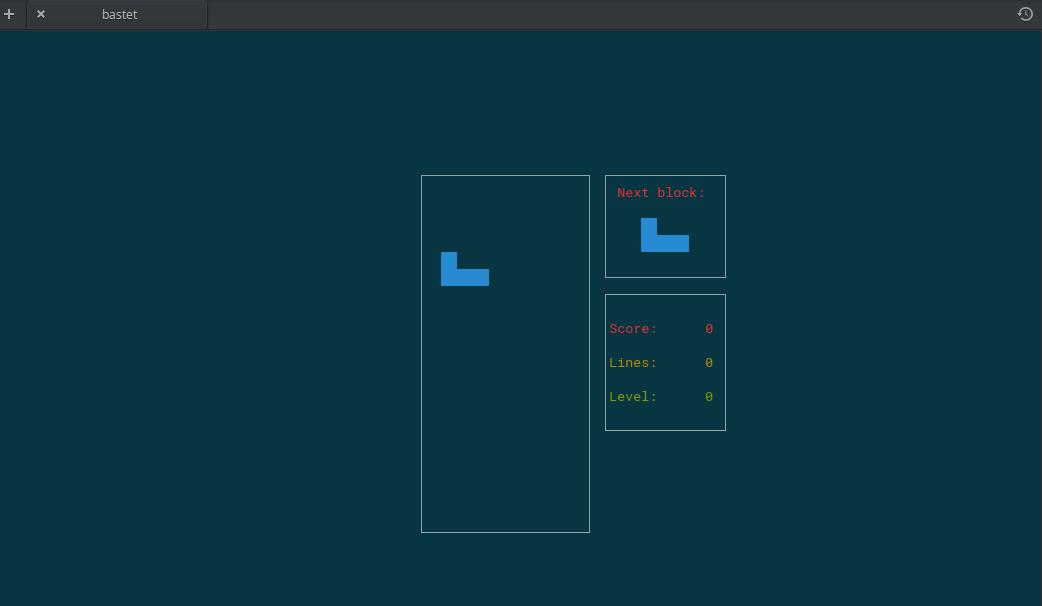 Tetris like game in Linux terminal