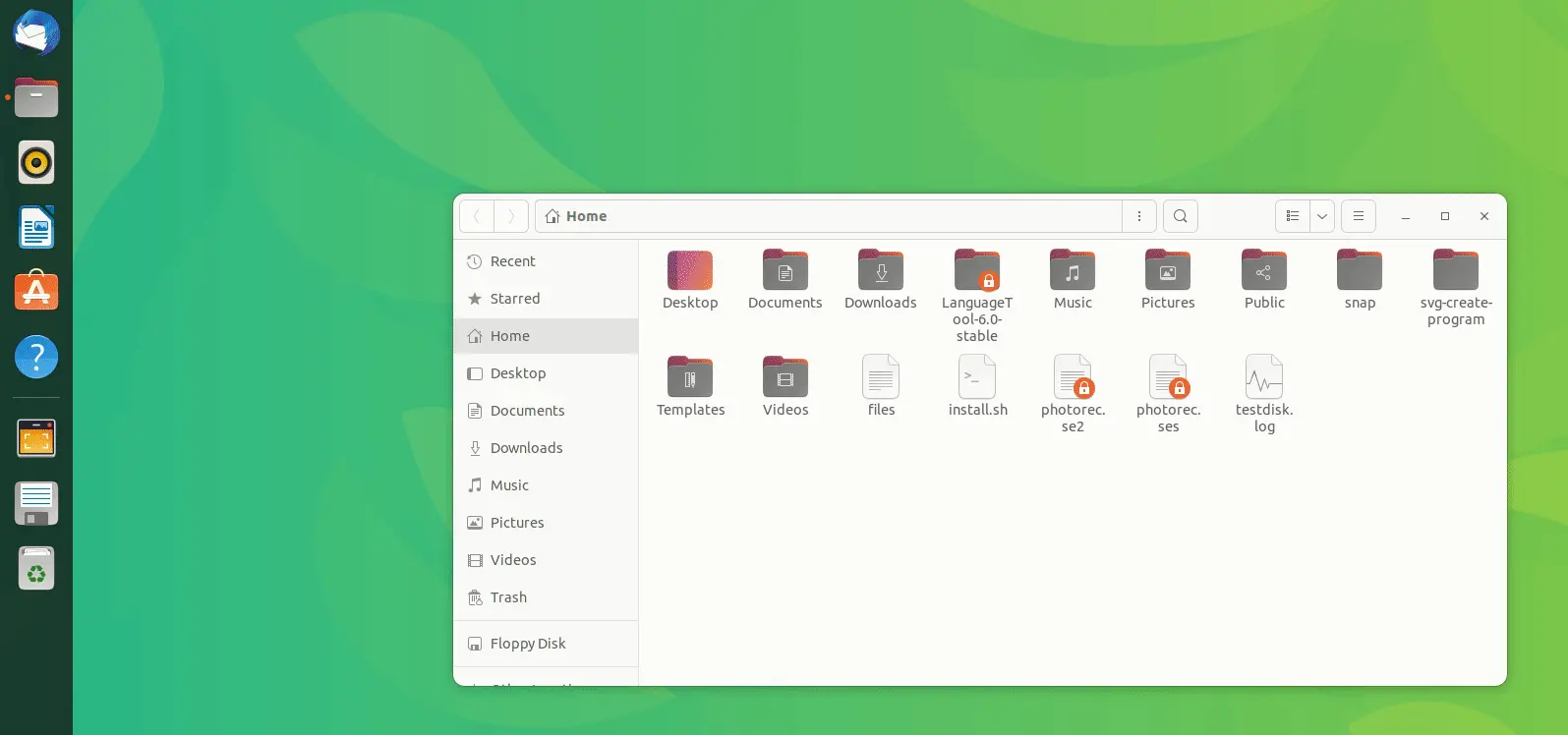 Cliquez pour réduire dans GNOME