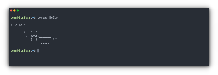 Cowsay command in Linux