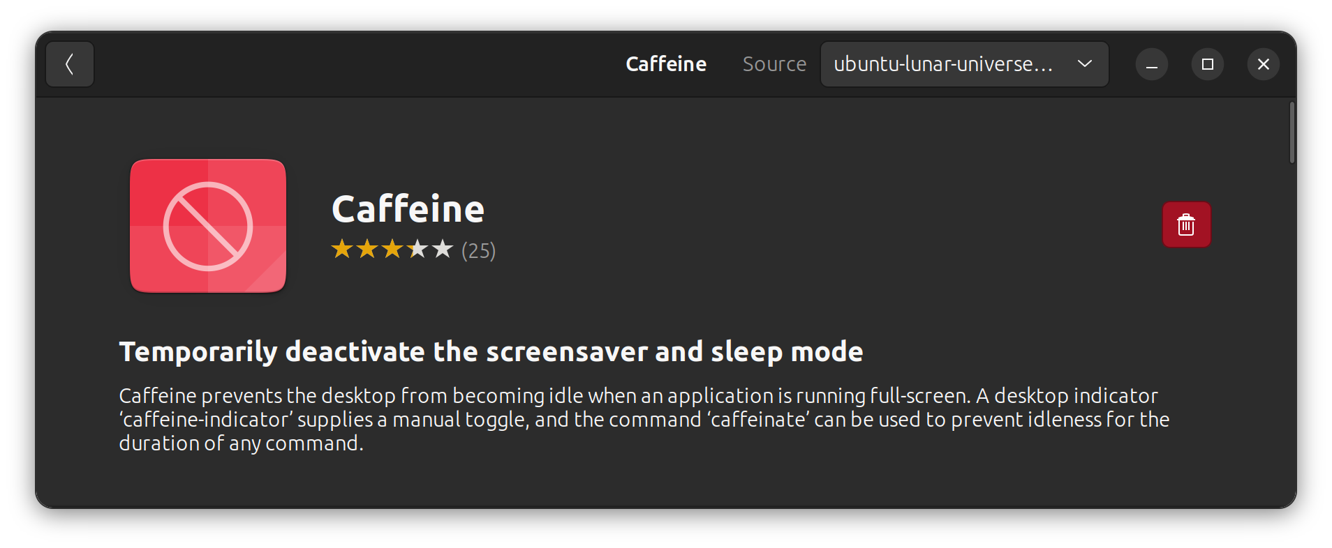 Installer Caffiene sur Ubuntu