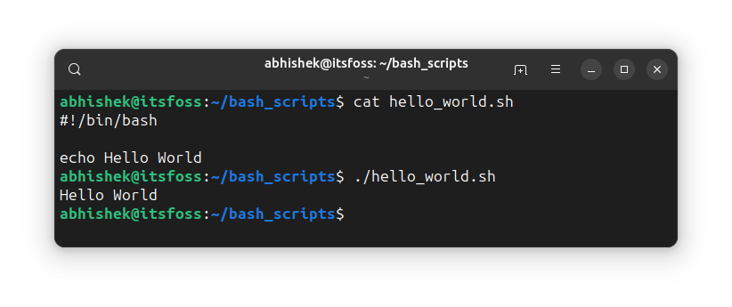 Run bash shell script