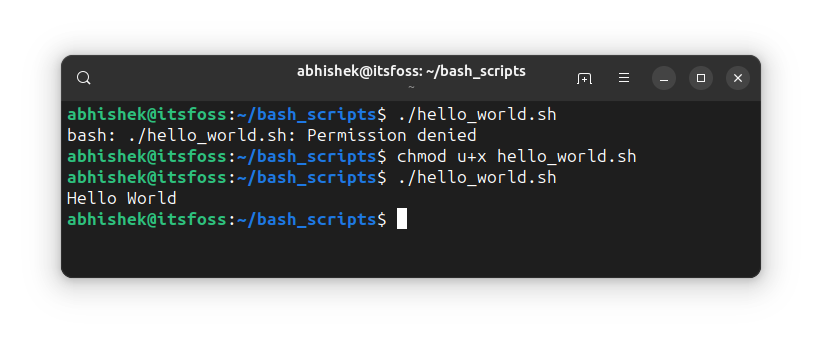 Run shell scripts