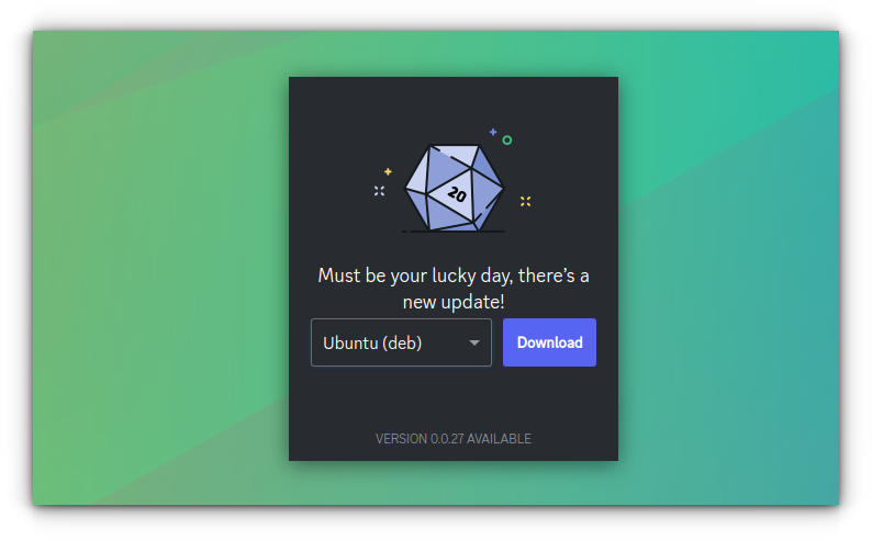 Discord notifies about update