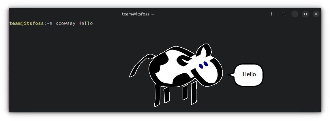 xcowsay command