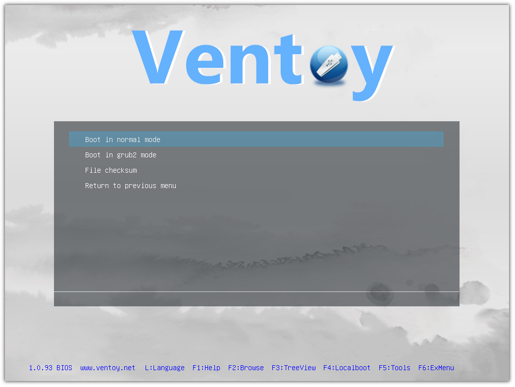 Boot options for Linux in ventoy
