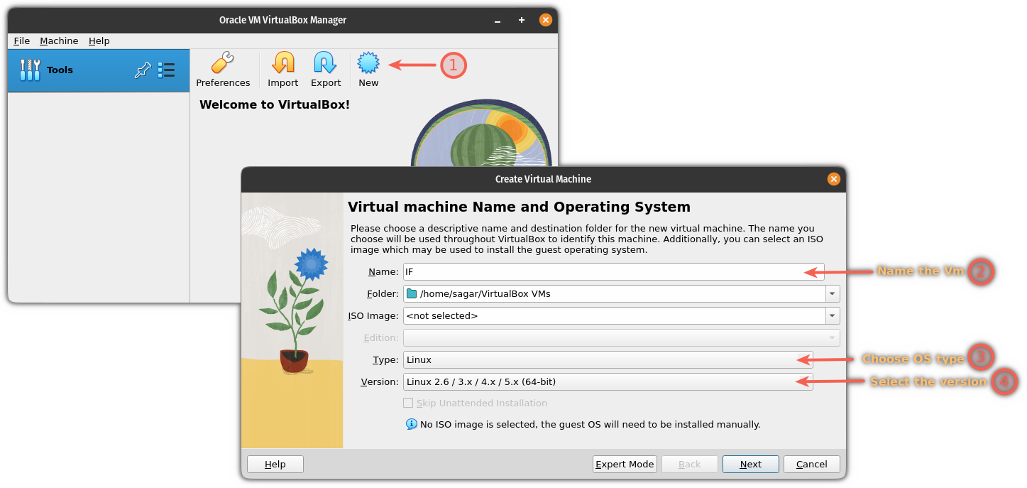 Create VM in VirtualBox to boot from USB in Linux