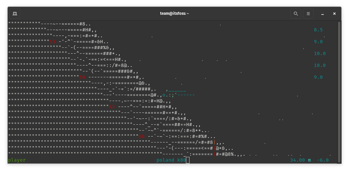 a screenshot of ascii jump