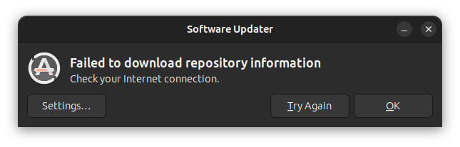 Failed to download repository information