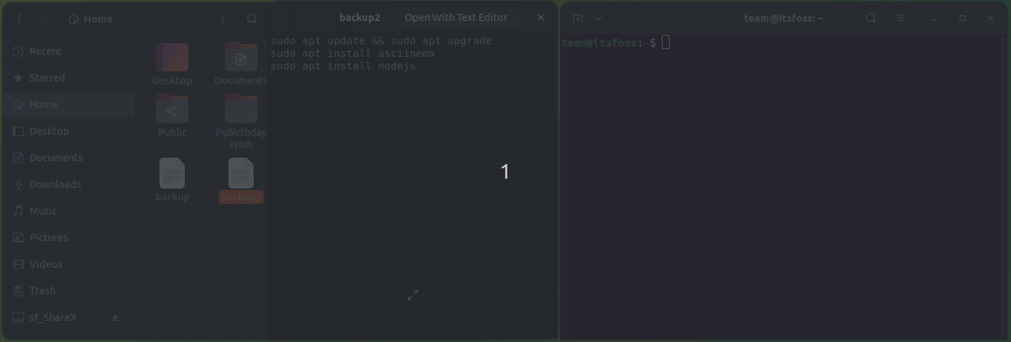 Mix and Match Terminal With Nautilus File Manager in Linux