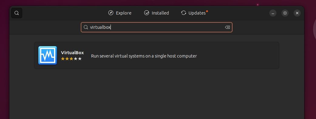 VirtualBox in Ubuntu Software Center