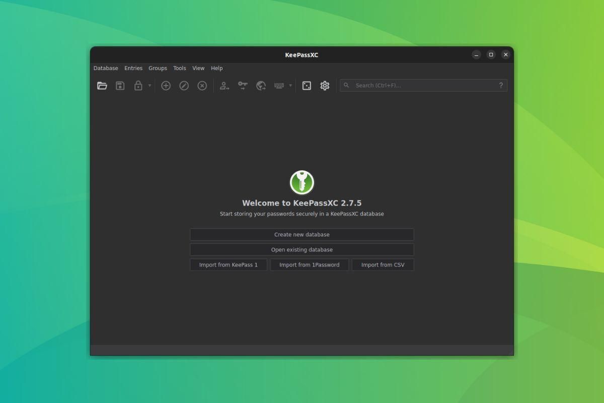 a screenshot of keepassxc