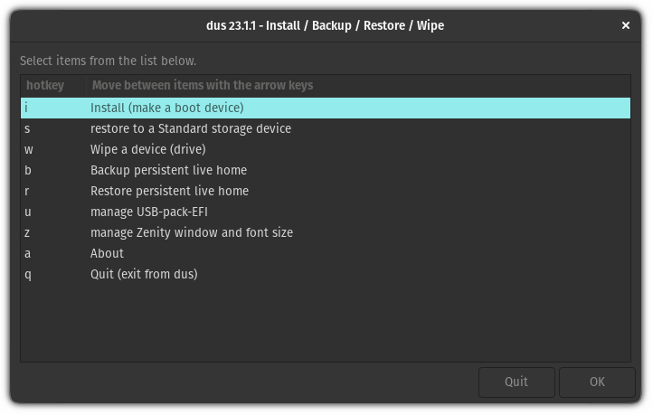 Select the first option in mkusb tool to create persistent USB drive of Ubuntu