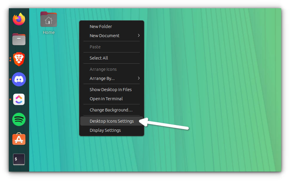 Remove Home Folder Icon from Ubuntu Desktop